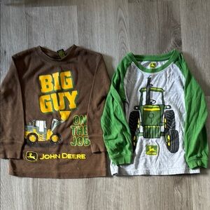 John Deere Kids' Brown and Green Tractor Shirts